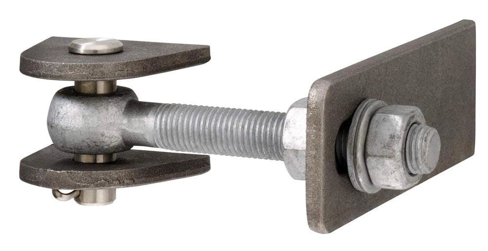 Poortheng, apertura di 180°, modello corto, filettatura M24, completo di materiale di fissaggio