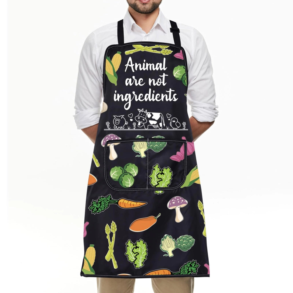 Grembiuli vegani con tasche, impermeabili, 72x68 cm, unisex