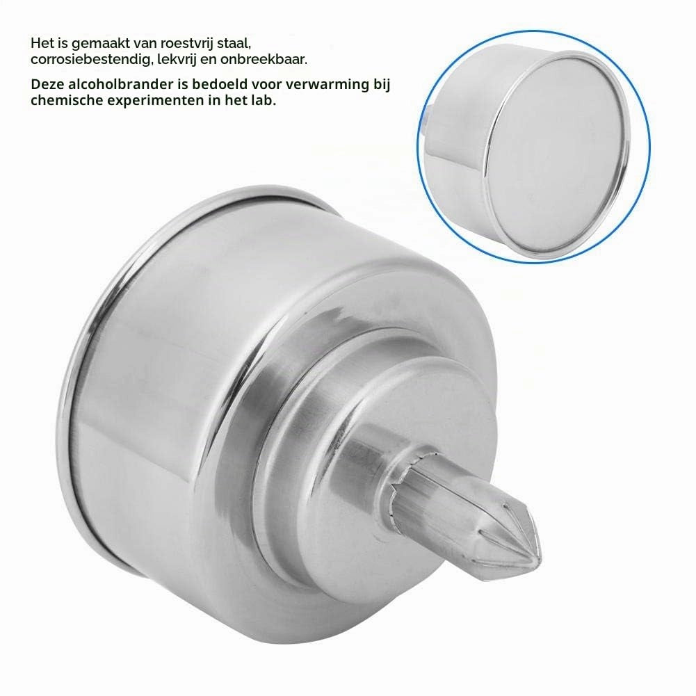 Lampada ad alcool da 200 ml, in acciaio inossidabile, antideflagrante, bruciatore da laboratorio