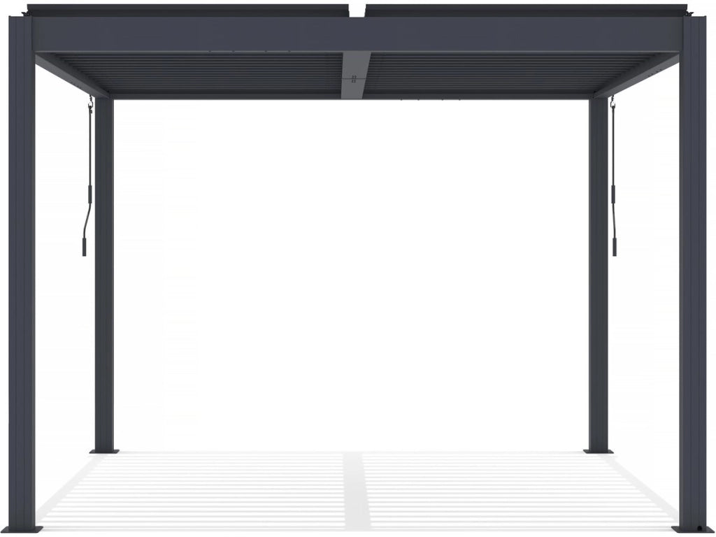 Pergola bioclimatica in alluminio "Windsor" - 3 x 4 m - Antracite