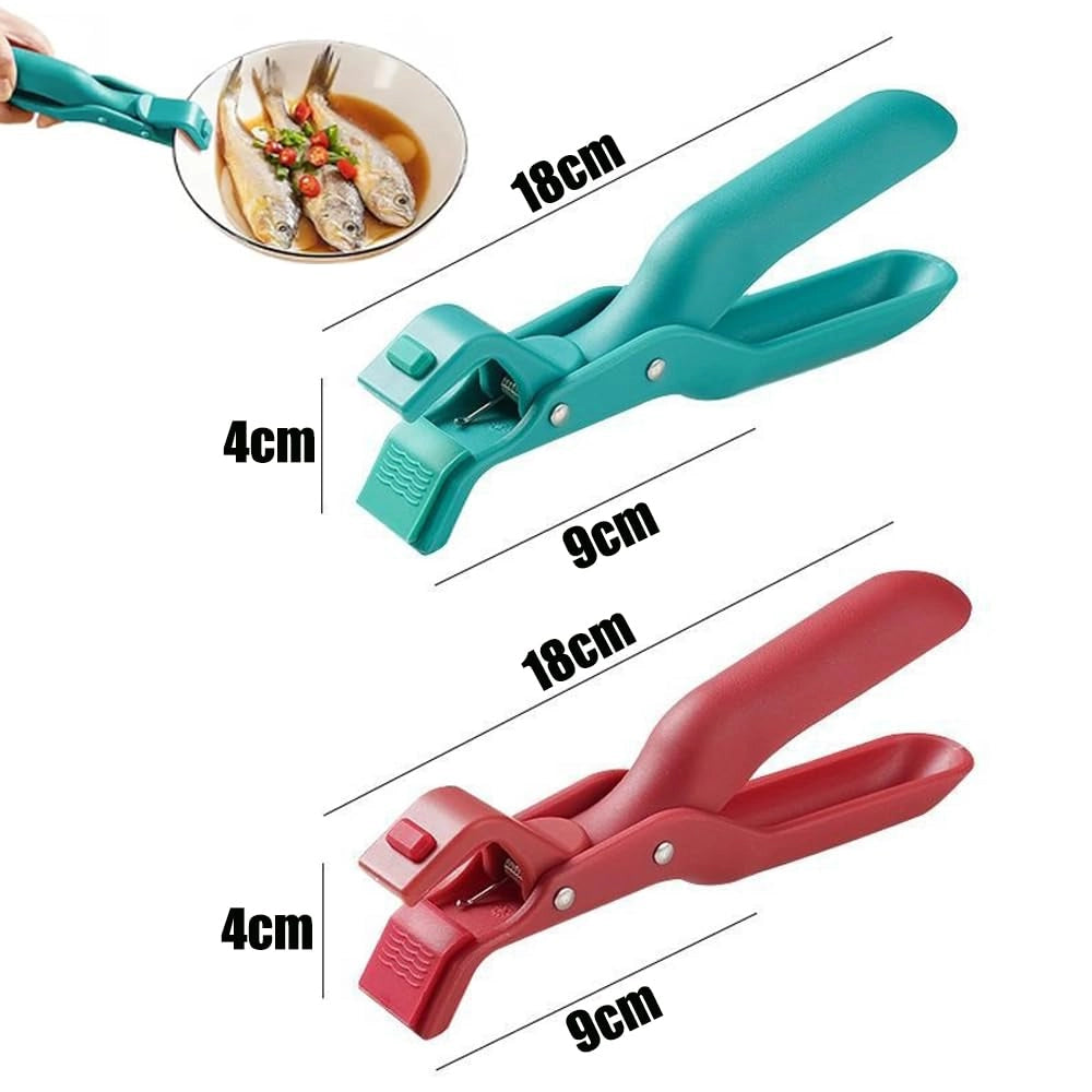 Pinze per presa di pentole, resistenti al calore, set da 2, 18x4 cm, verde e rosso