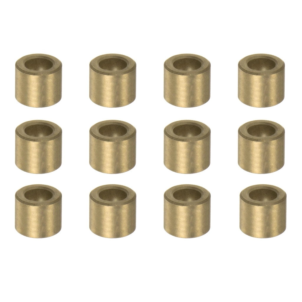 Boccole scorrevoli, dimensioni 6x10x10 mm, confezione da 12 pezzi, in bronzo sinterizzato, autolubrificanti