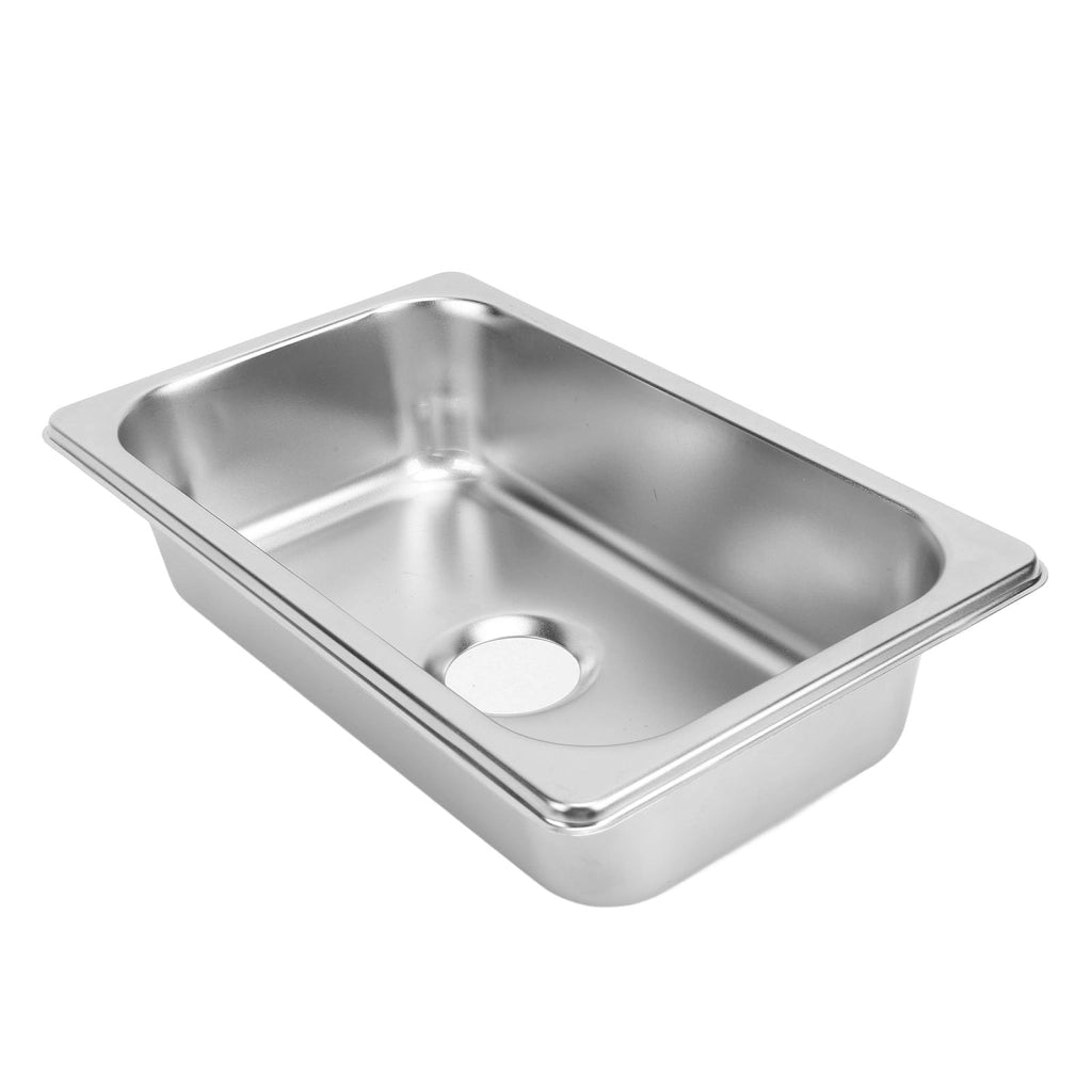 Lavabo rettangolare per mani in acciaio inox 304 con scarico da 40 mm per barca, caravan, yacht, lucidato