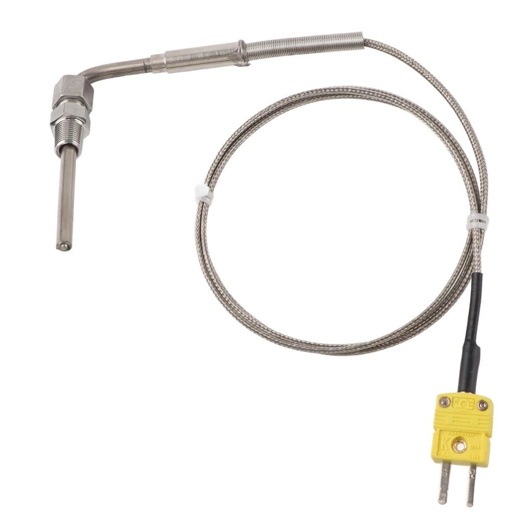 Termocoppia di tipo K, con filettatura NPT da 1/8", in acciaio inossidabile, range di temperatura 0-1250°C, cavo di 1 metro