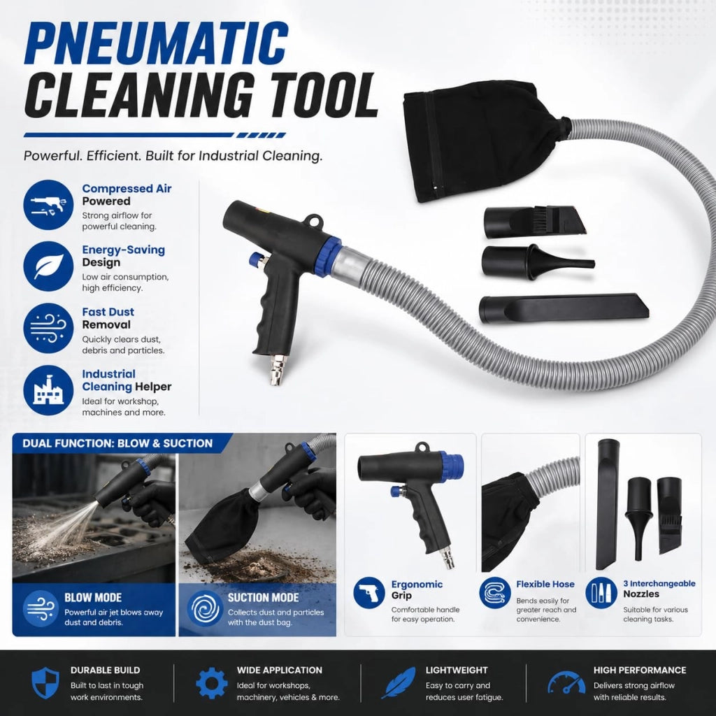 Aspiratore/soffiatore pneumatico VD-602, 2-in-1, 516 g, ABS/alluminio