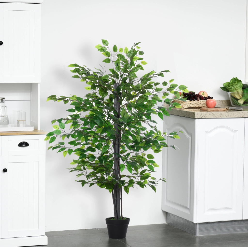 ALBERO artificiale di banyan Ø 20 x 145 cm verde con vaso