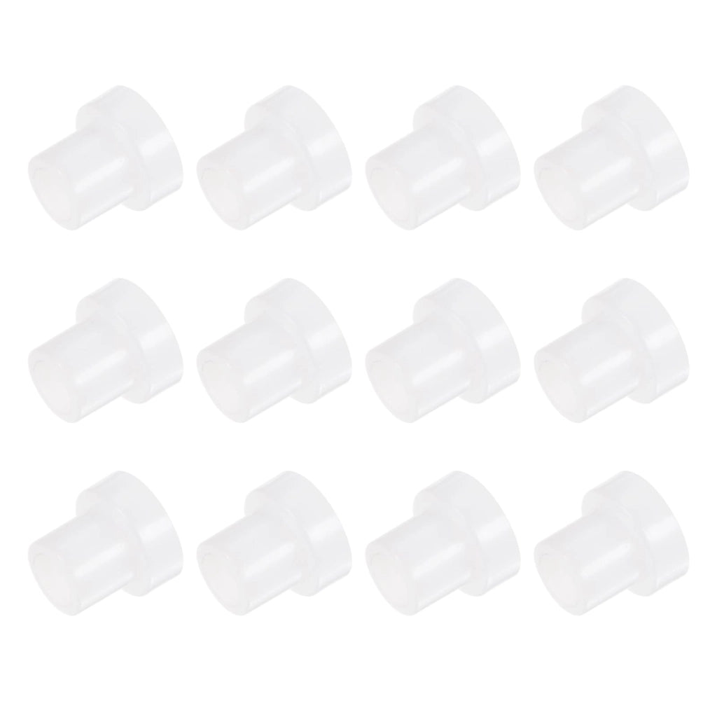 Boccole a flangia in nylon, confezione da 12 pezzi, foro di dimensioni 4 mm x 6 mm x 8 mm, colore bianco