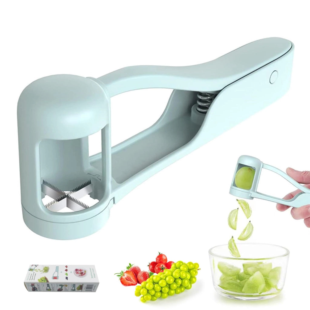 Tagliaprugne in acciaio inossidabile, per bambini, per tagliare la frutta in quarti