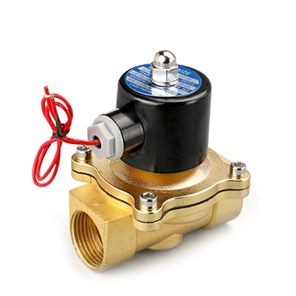 Elettrovalvola 1/2 pollice, 220V, in ottone, normalmente chiusa, per acqua, aria e olio
