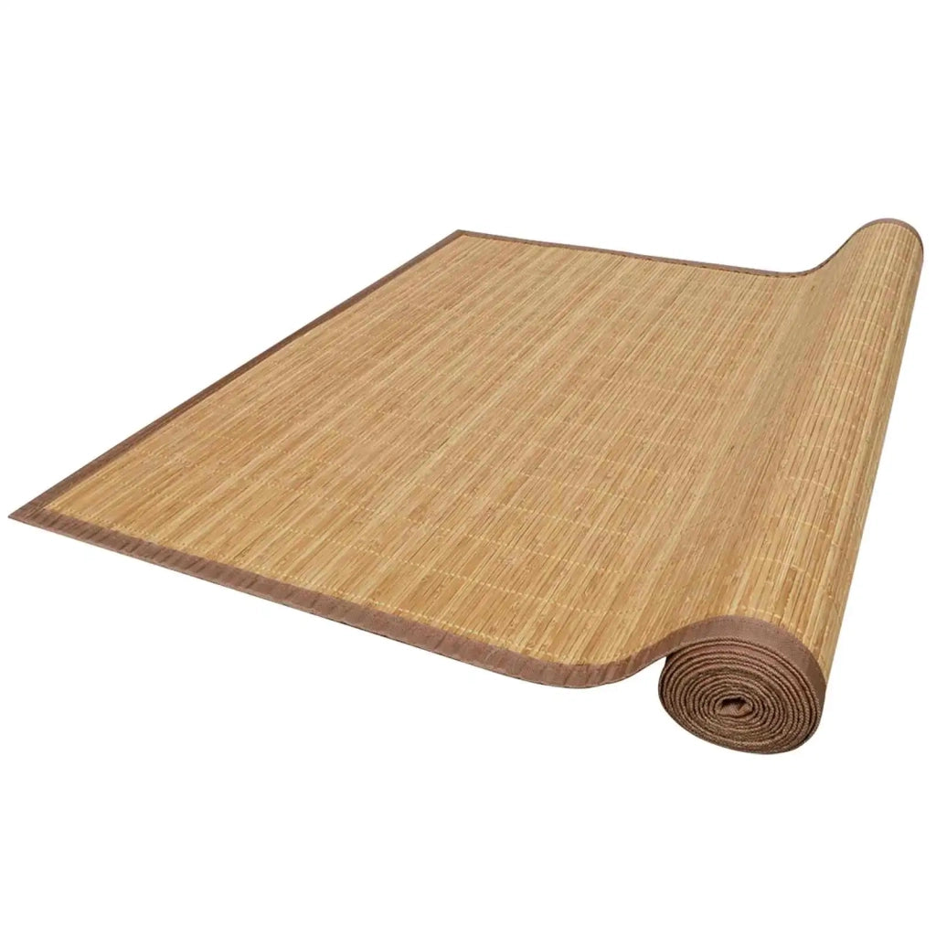 Tappeto Rettangolare in Bambù Marrone 150 x 200 cm 241340