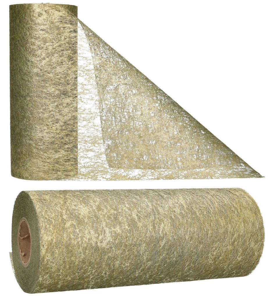 Tessuto non tessuto dorato, dimensioni 15 cm x 20 m, ideale per matrimoni e decorazioni