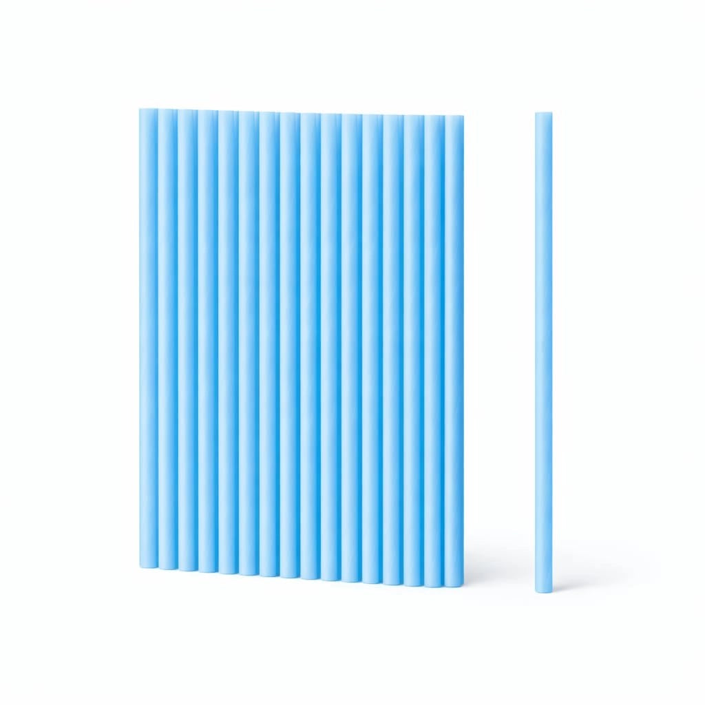 Candeline lunghe per compleanno, multicolore, 24 pezzi (azzurro)