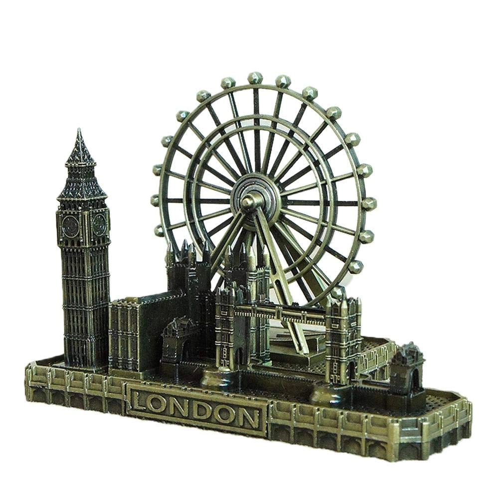 Kit di montaggio in metallo: London Eye, Big Ben, Tower Bridge, color bronzo