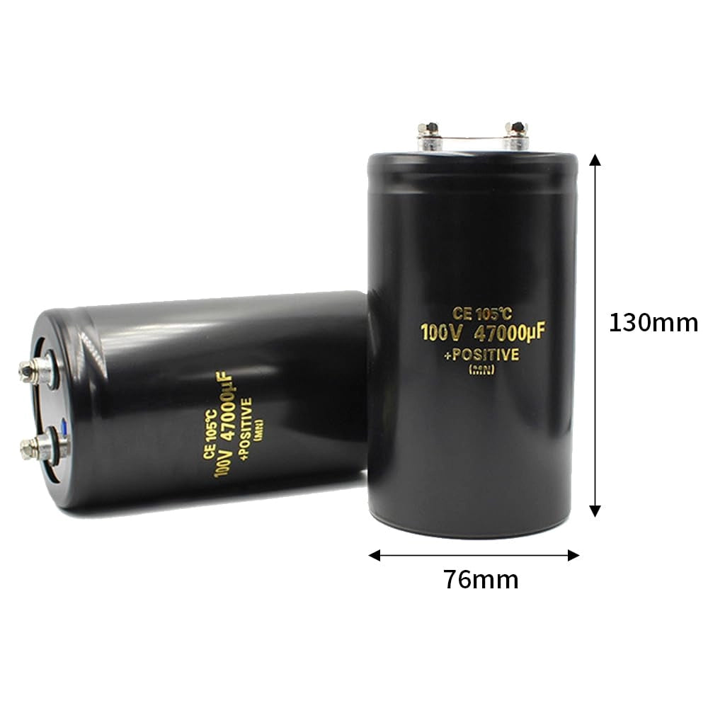 Condensatore a vite, 47000 µF / 100 V, dimensioni 76 x 130 mm
