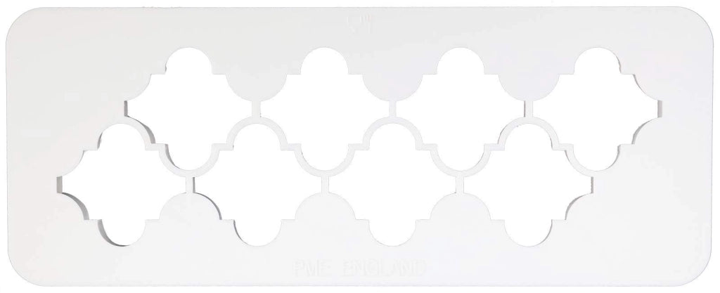 Stampo geometrico per biscotti a forma di lanterna marocchina, piccolo, in ABS, bianco