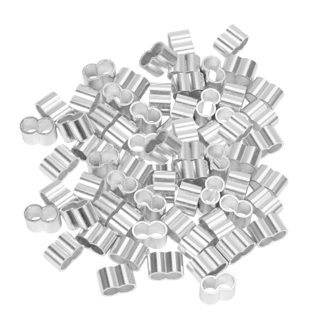 Morsetti per cavi in alluminio, 3 mm, confezione da 120 pezzi, con doppia guaina