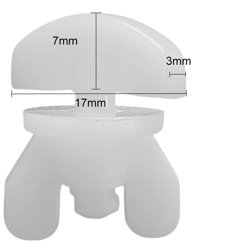Fermagli per tende, adatti per binari, confezione da 100 pezzi, in plastica, larghezza 15 mm