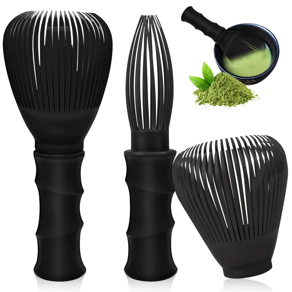 Set di 2 fruste per matcha, in plastica PP, 11,5 cm, riutilizzabili