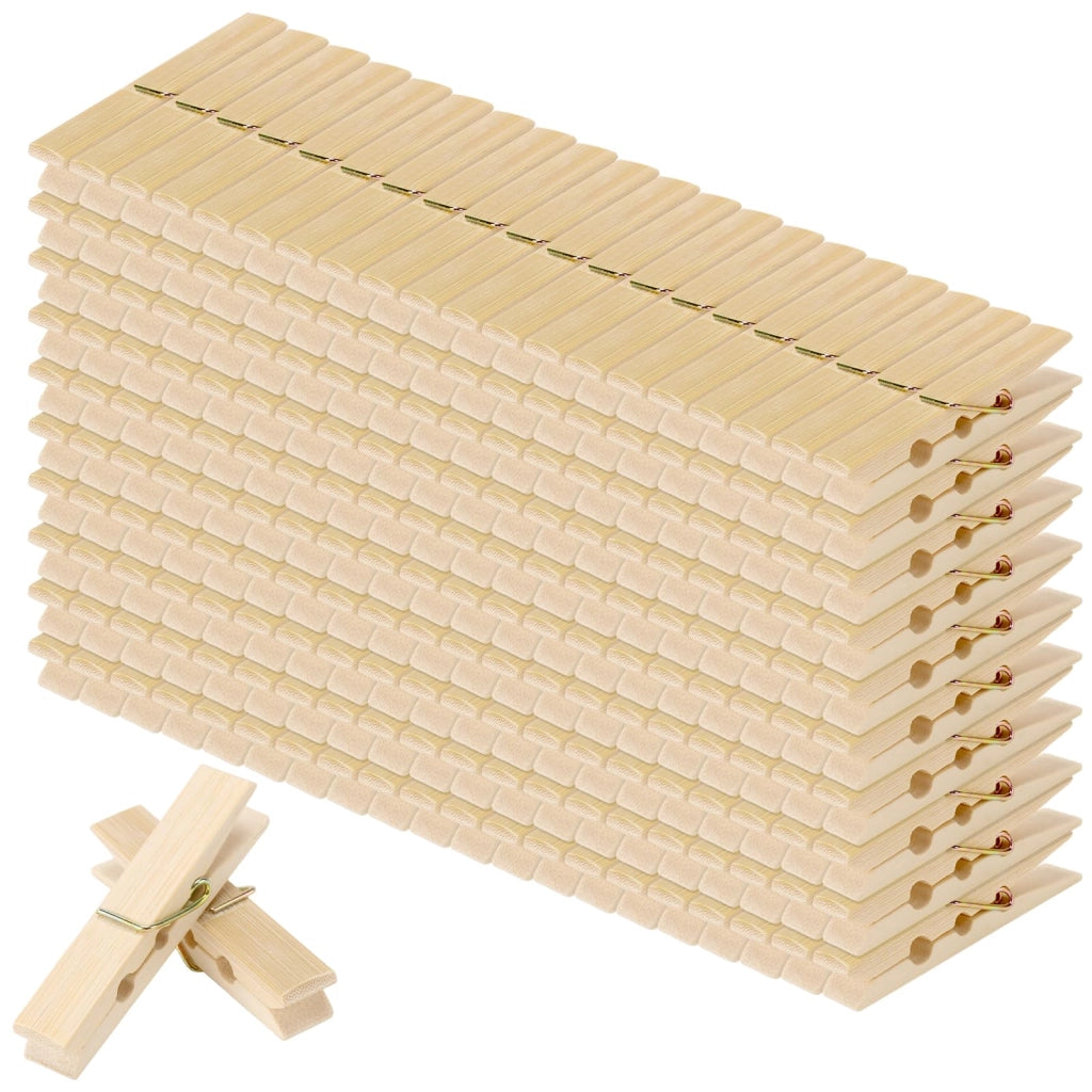 Graffette di legno per bucato, 200 pezzi, 6,1 x 1,1 cm