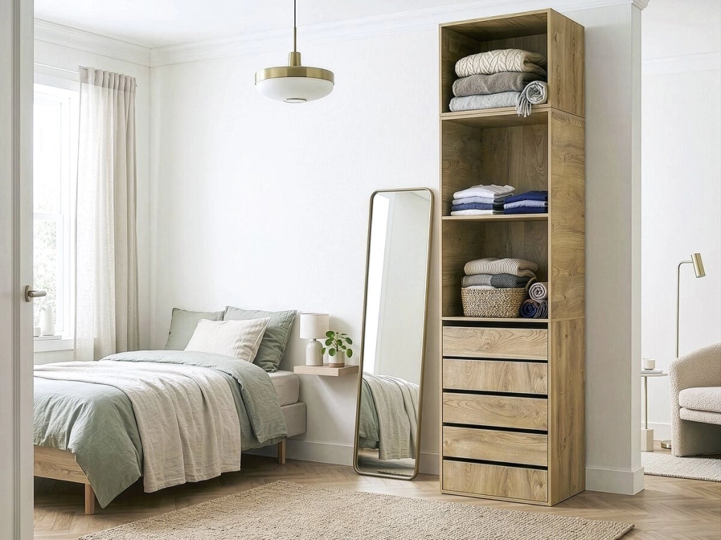 Modulo rialzato per cabina armadio in legno "Opéra" - 60 x 45 x 40 cm - Beige