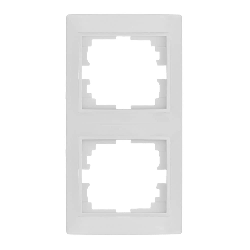 Telaio verticale per 2 elementi, bianco, 81x154x10 mm, serie Europa