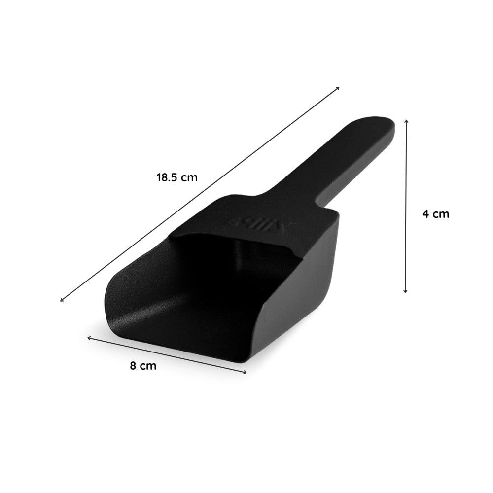 Pala per pellet, in acciaio, ergonomica, 21,5 cm, per carbone