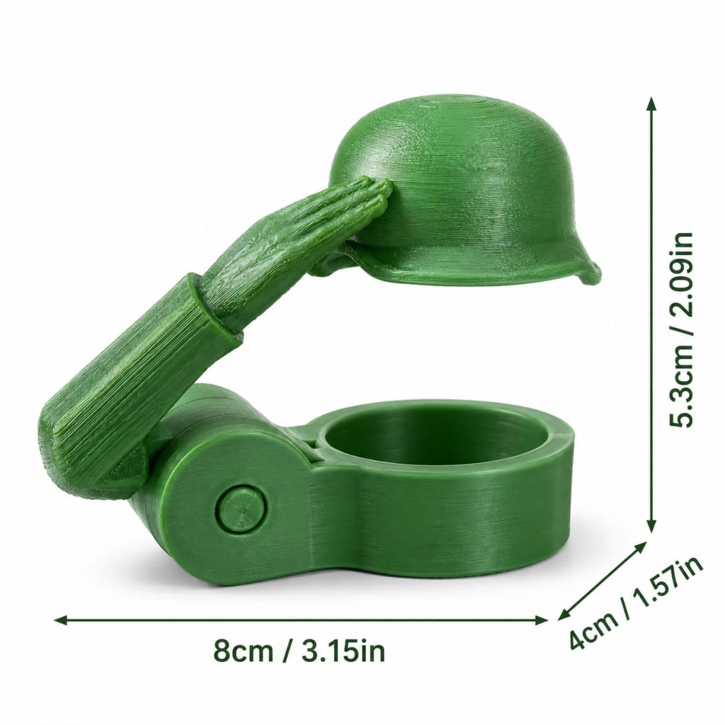 Casco da birra, elmetto da soldato, protezione per insetti, verde, 1 pezzo