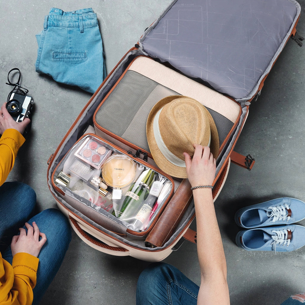 Zaino da viaggio espandibile 40 L con porta USB e 4 organizer