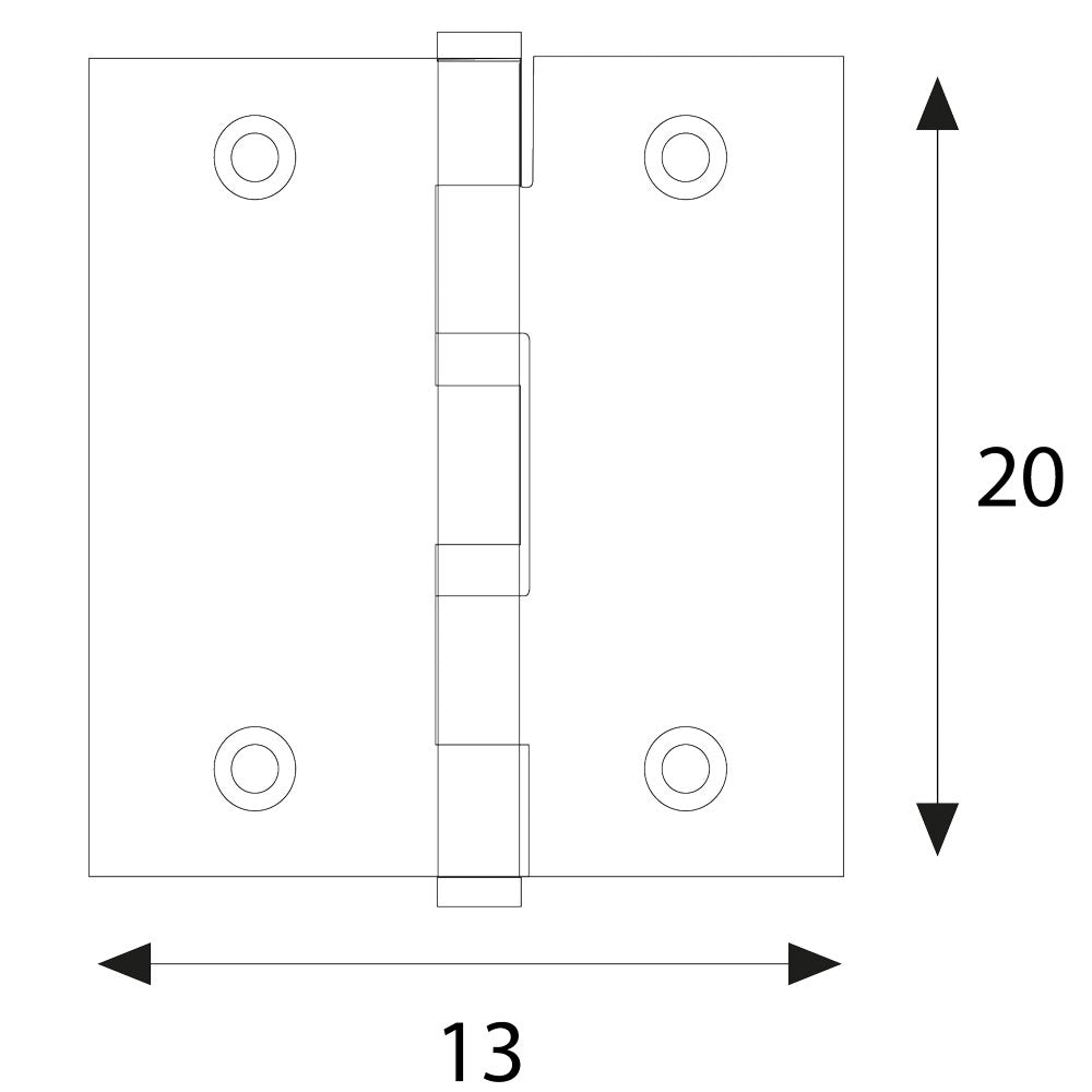 CERNIERA PER COFANETTI mm. 20 x 13 - pz. 20