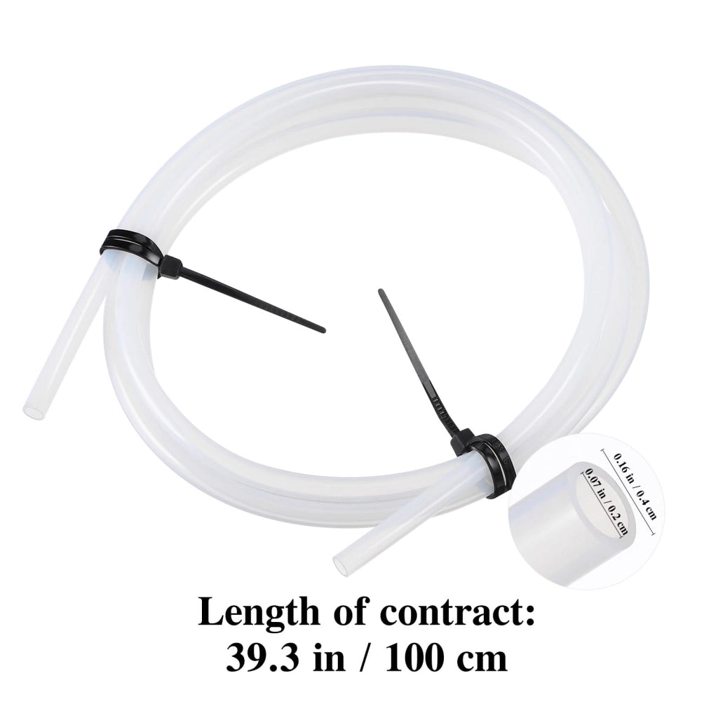 Tubo in PTFE per sistemi Bowden, dimensioni 3x4 mm, lunghezza 100 cm, colore bianco, per stampanti 3D