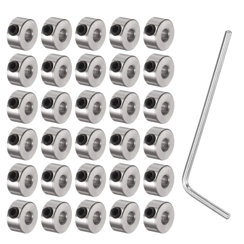30 distanziatori a vite, foro di 3,05 mm, diametro esterno di 8 mm, nichelati