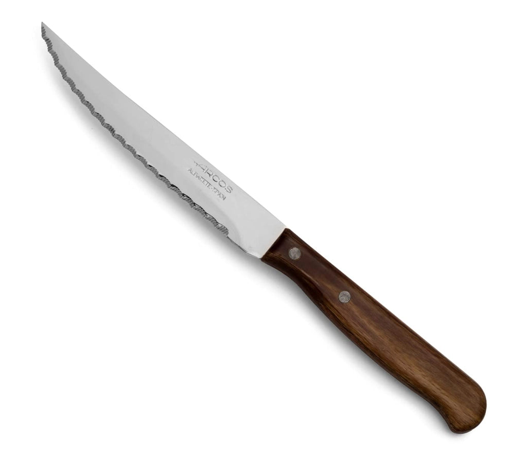 Coltelli da bistecca, lama da 105 mm, acciaio inossidabile Nitrum, manico in legno di pakka, colore marrone