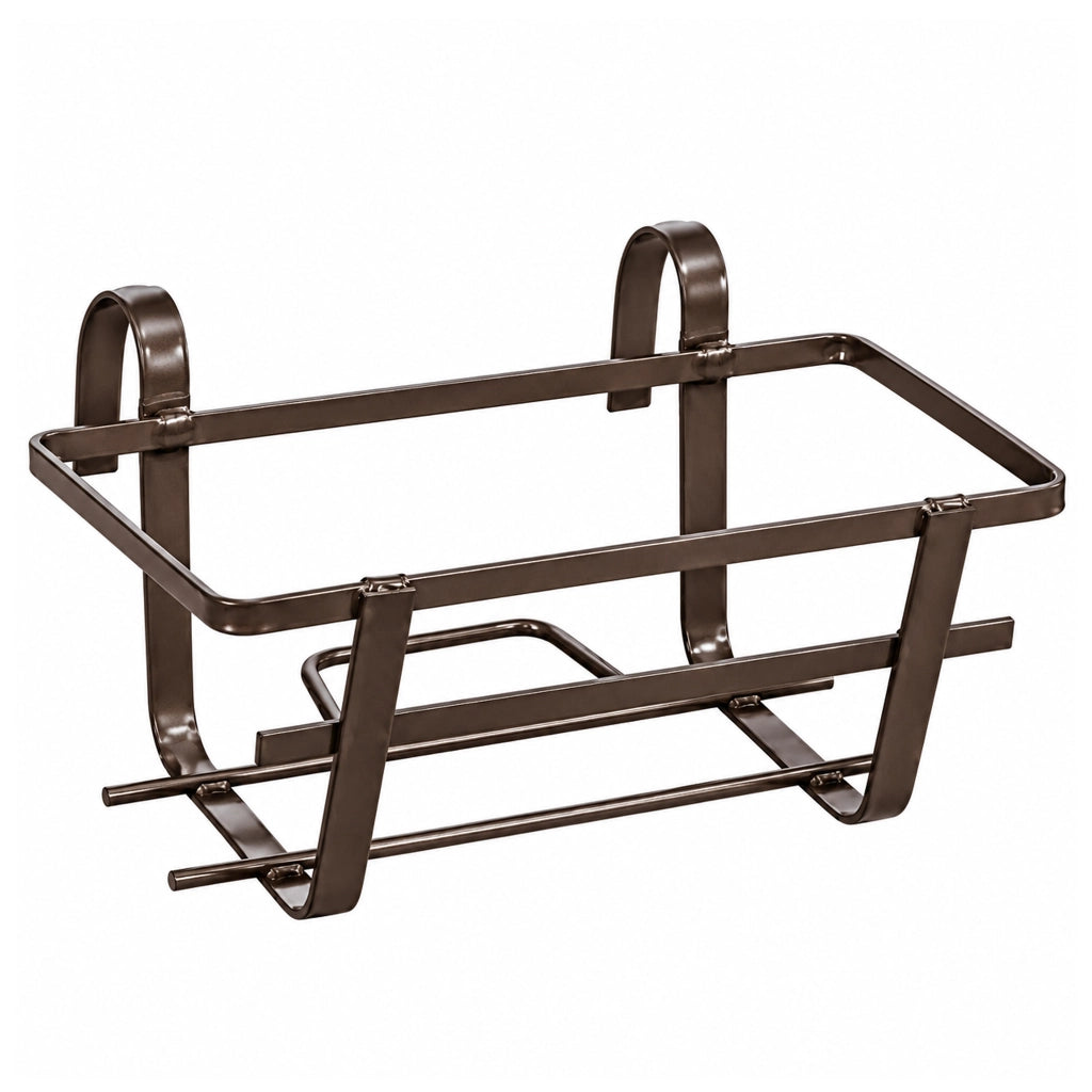 Balconiera Portavaso da Ringhiera in Metallo Leggero Colore Brunito – Fioriera Sospesa con Ganci per Balconi e Terrazzi – Misure 30, 40, 50 e 60 cm DIMENSIONE: 50cm