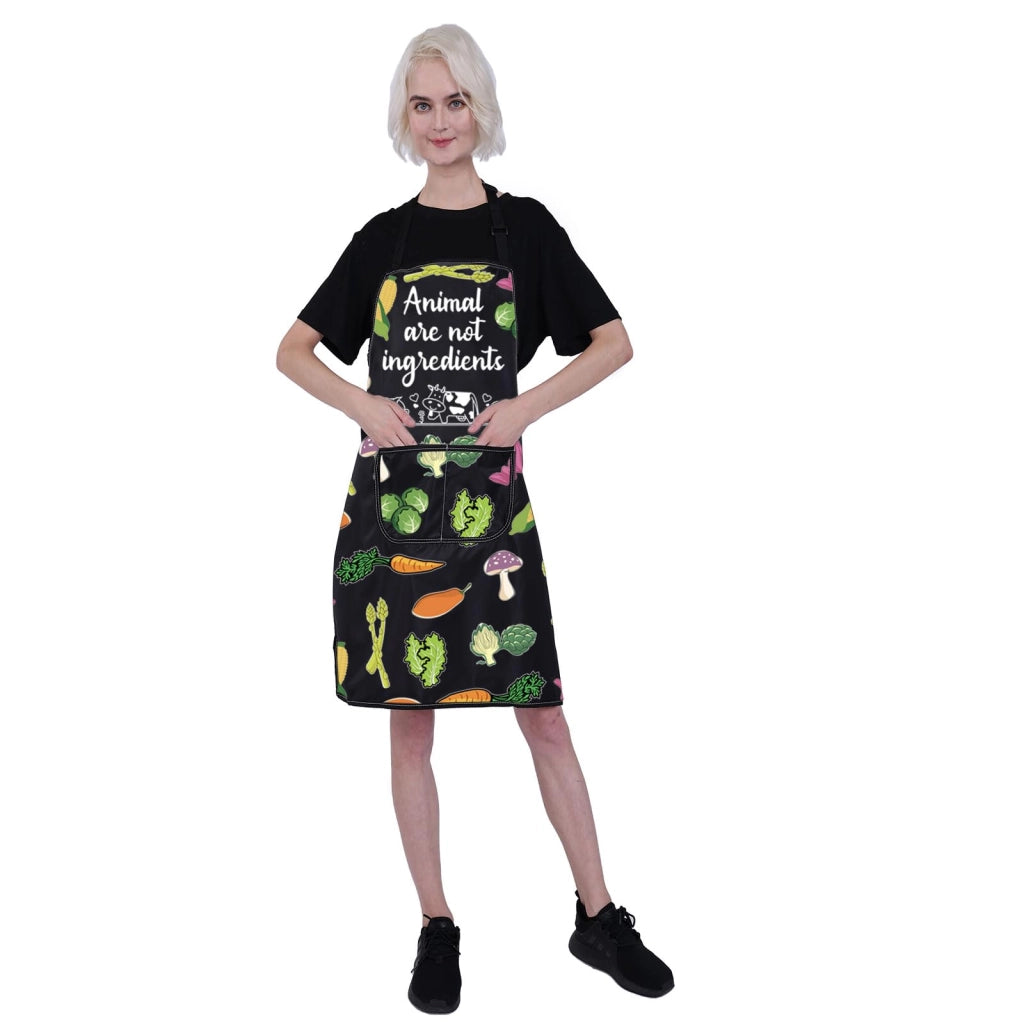 Grembiuli vegani con tasche, impermeabili, 72x68 cm, unisex