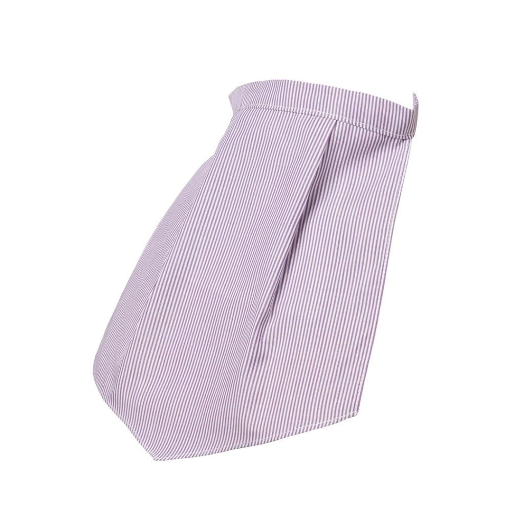 Fascia per tracheotomia con chiusura a strappo, a righe blu e bianche, confezione singola.