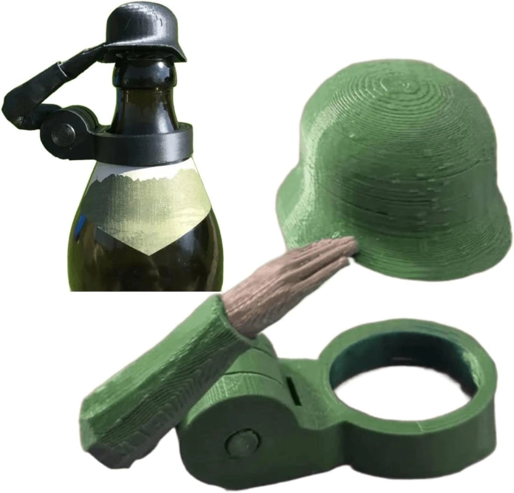Casco da birra, elmetto da soldato, protezione per insetti, verde, 1 pezzo