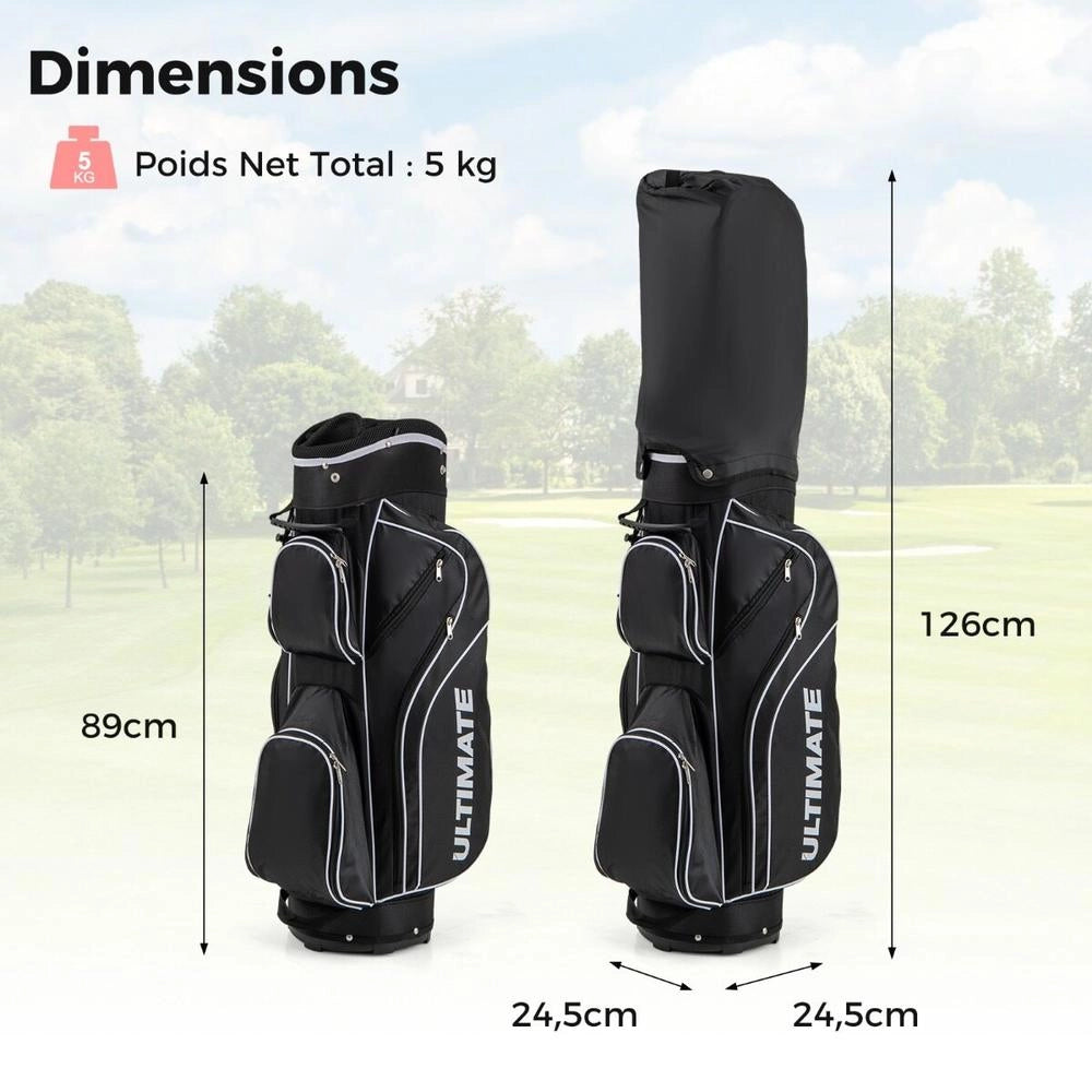 Set Completo di Mazze da Golf per Donna Destrorsa con Sacca da Trasporto Nero Leggero e Resistente