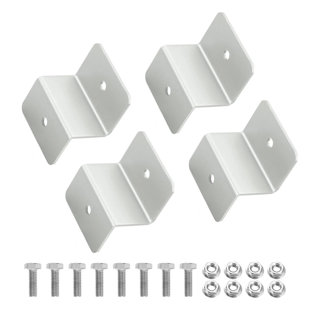 Supporti a Z per pannelli solari, confezione da 4 pezzi, in alluminio, 30 mm, colore argento