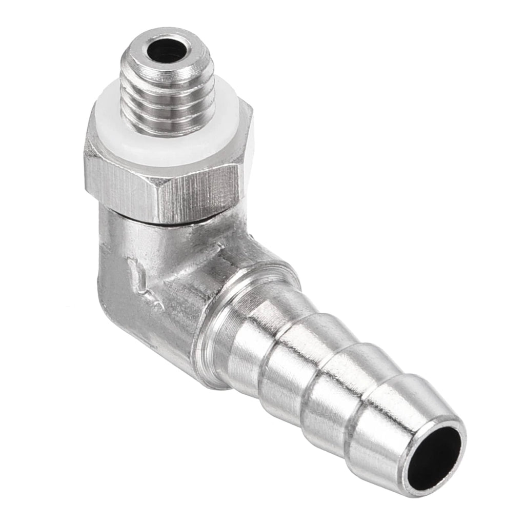 Raccordo a 90° nichelato, diametro 6 mm, filettatura esterna M6x1