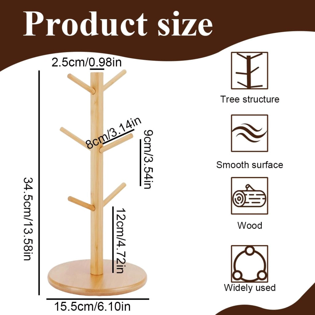 Portabrezzel in bambù con 6 supporti, dimensioni: 33 x 15,5 cm