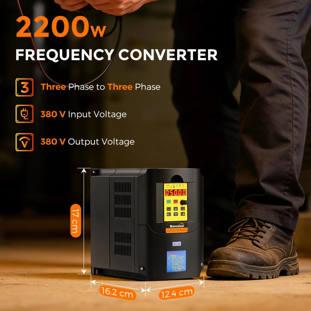 Inverter di frequenza da 2,2 kW, 380 V, trifase, con cavo da 1 metro