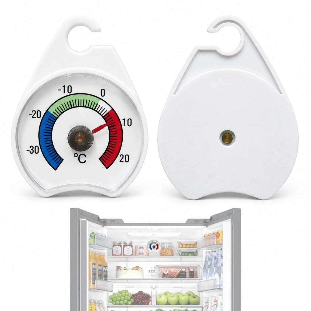2 termometri analogici per frigorifero con gancio, da -50 a +50 °C, per frigorifero e congelatore
