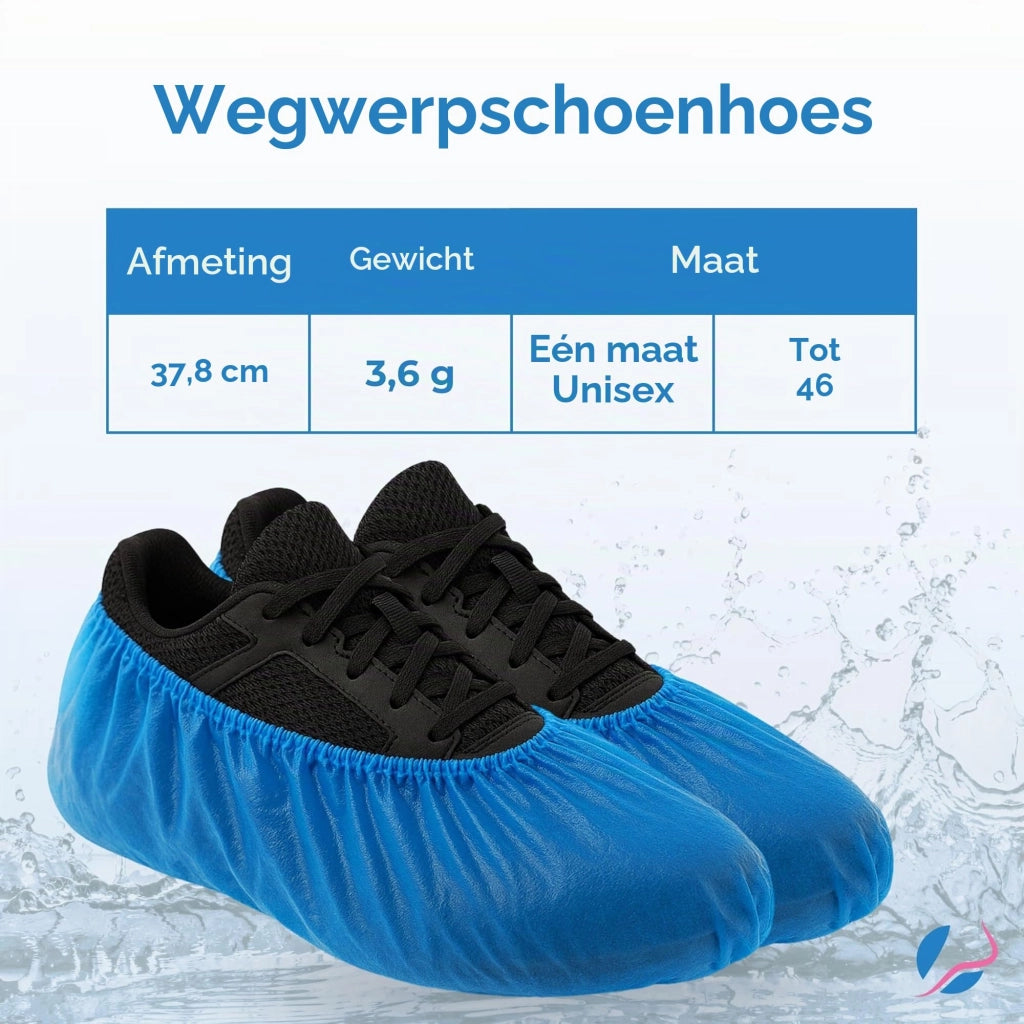 Scarpe copriscarpe usa e getta, 100 pezzi, impermeabili, blu, 3,4 g