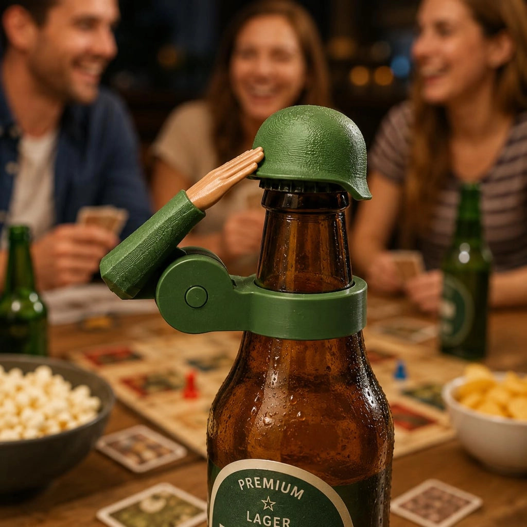 Casco da birra, elmetto da soldato, protezione per insetti, verde, 1 pezzo