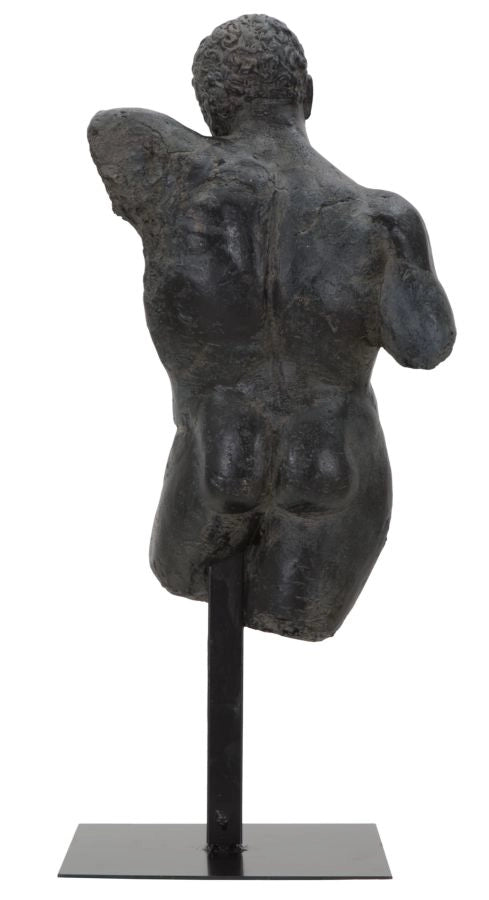 Busto Decorativo Uomo in Resina Astor Nero