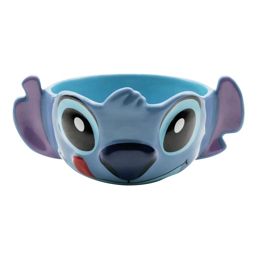 Ciotola in Vetroceramica a forma di Stitch, merchandising per fan di Disney, 600 ml, blu