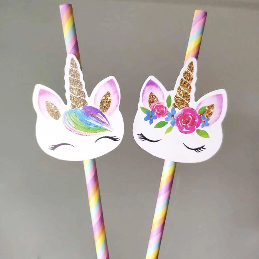 Cannucce di carta colorate a righe, confezione da 20 pezzi, lunghezza 19,7 cm
