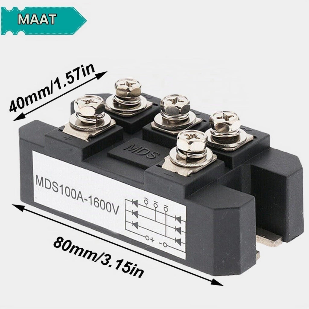 Raddrizzatore a ponte trifase MDS100A, 1600V, 100A, convertitore AC-DC