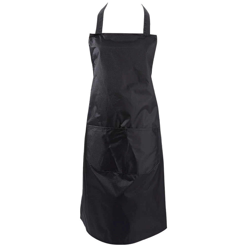 Grembiuli neri con tasche, impermeabili, dimensioni 95x61 cm, ideali per cucina e ristorante