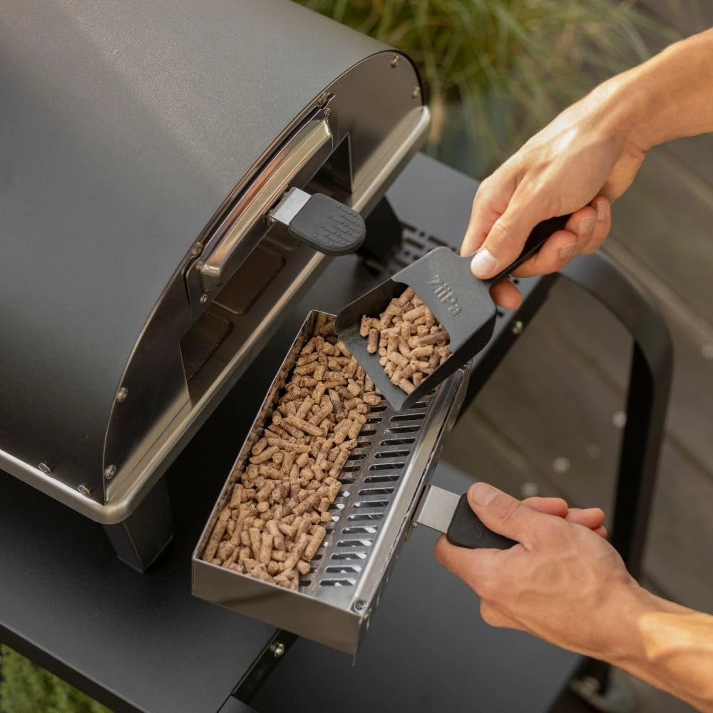 Pala per pellet, in acciaio, ergonomica, 21,5 cm, per carbone